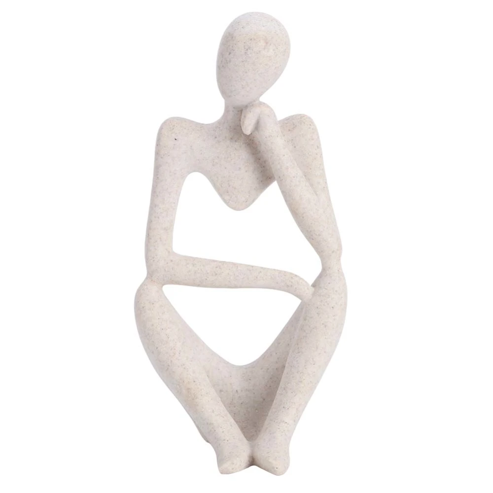 Thinking Figure Model Ornament Exquisite Hand Made Resin Figurines Craft Gift Home Decoration