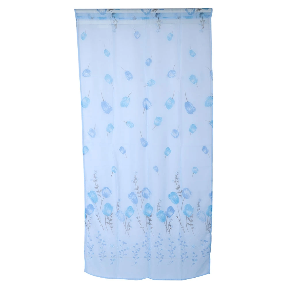 1x2m Window Sheer Elegant Window Voile Curtains for Balcony Rooms DecorationBlue