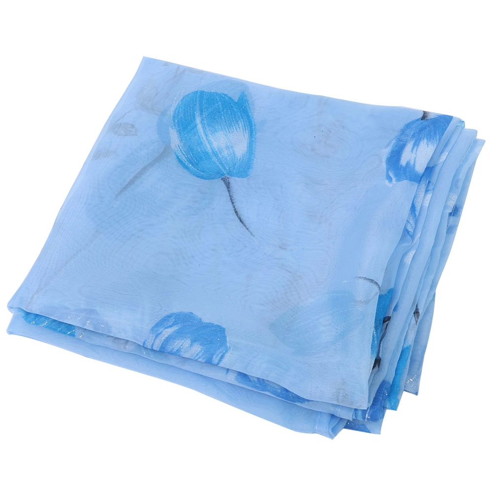 1x2m Window Sheer Elegant Window Voile Curtains for Balcony Rooms DecorationBlue