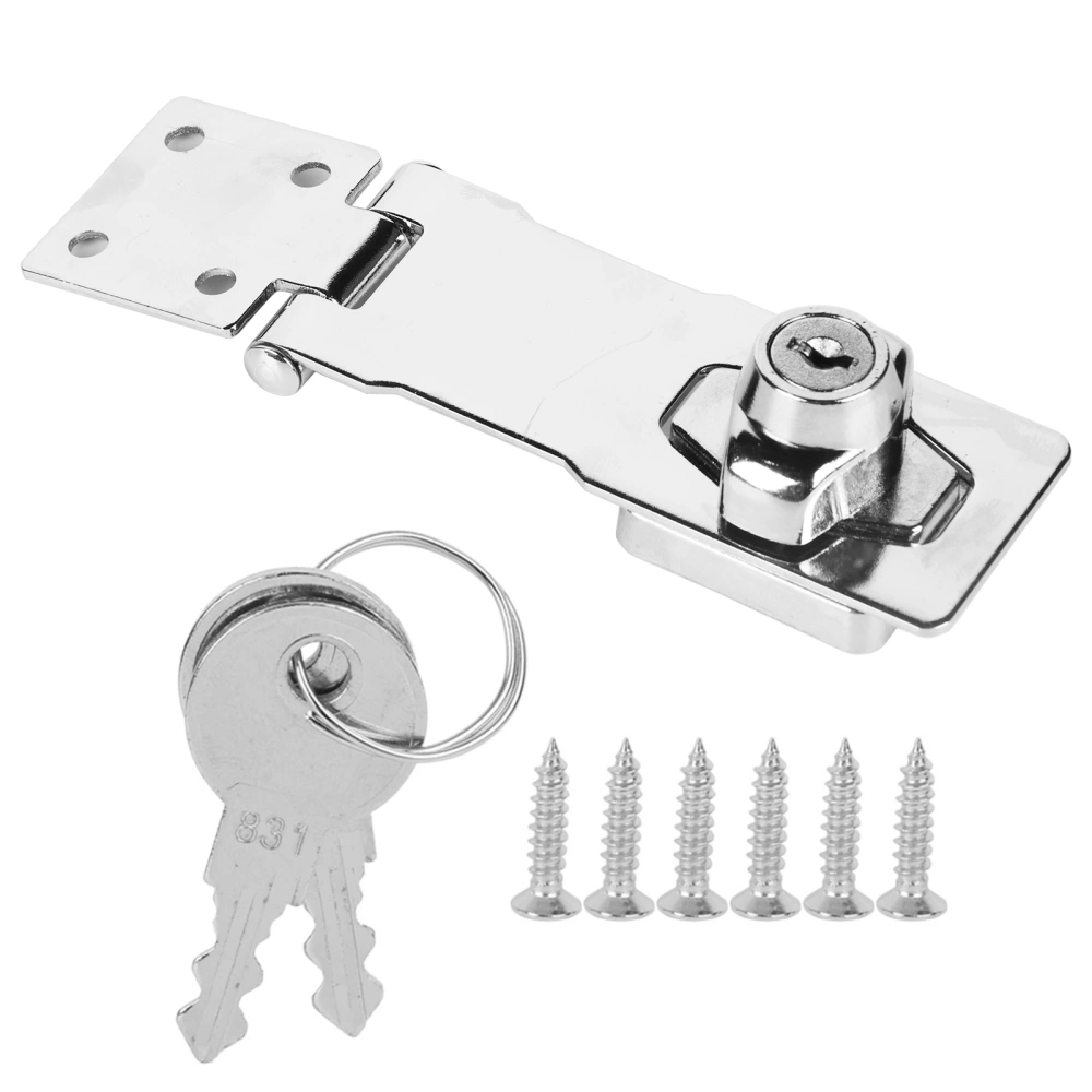 Large Keyed Hasp Lock Locking Hasp for Small Doors Drawer Cabinet Household Tool