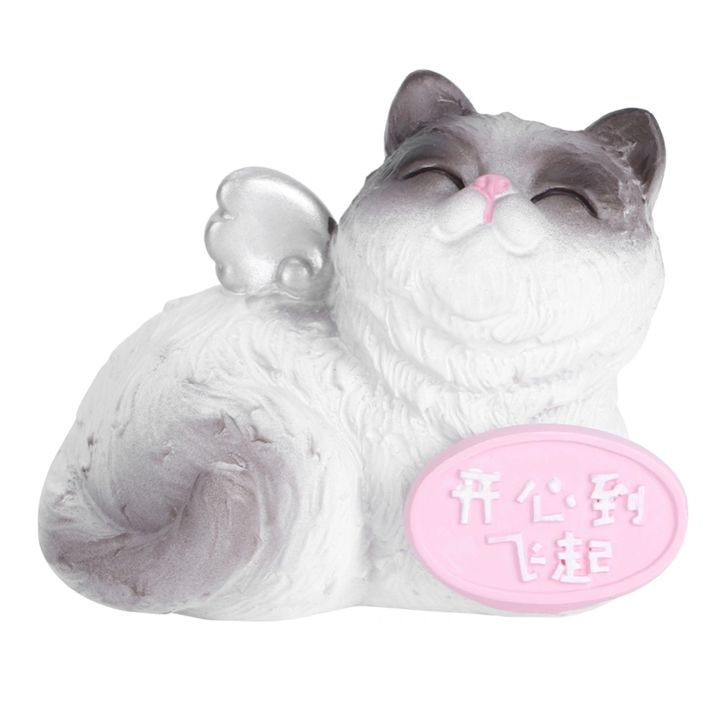 Mini Simulation Cartoon Cat Model Decorative Ornament for Car Bedroom Decoration