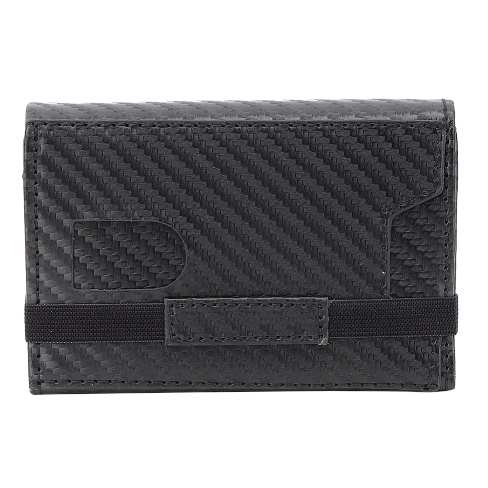 PU Leather Card Holder Carbon Fiber Wallet RFID Blocking Credit Card Case