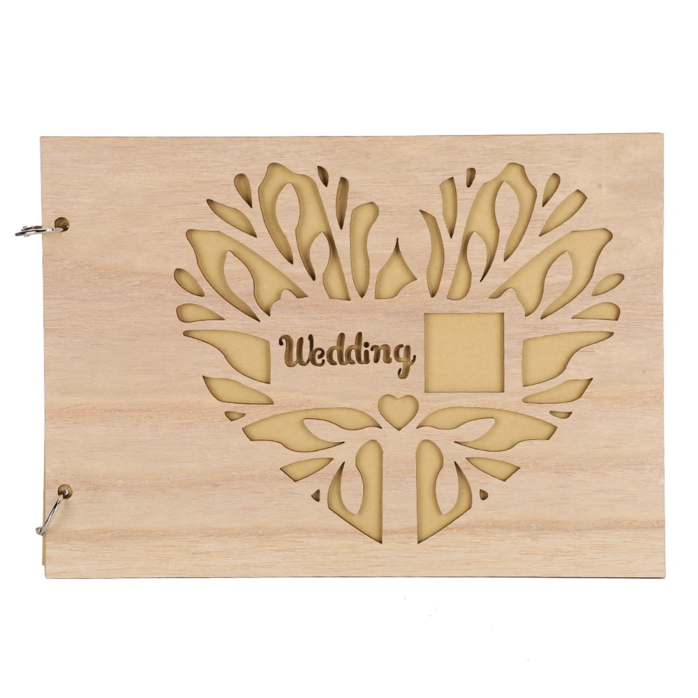 Innovative Wooden Wedding Guest Book Album Craft for Wedding Engagement DecorationType 3