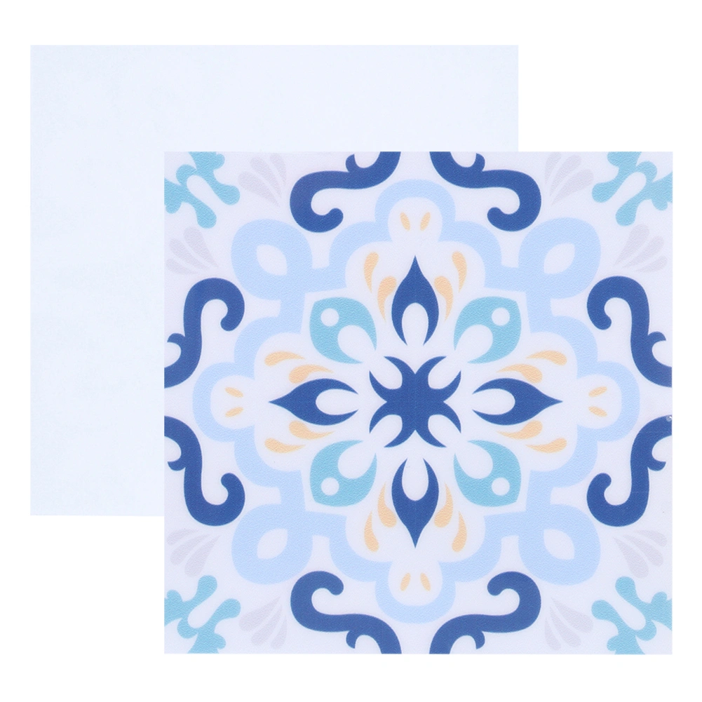 10pcs Unique Flower Pattern Self-adhesive Bathroom Kitchen Wall Tile StickerType 8