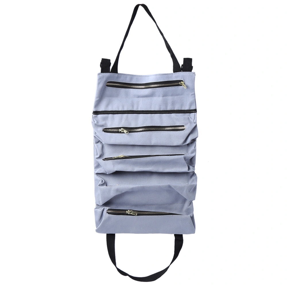 Multifunction Canvas Hanging Portable Outdoor Canvas Tool Roll Up Bag Garden Tool Storage Bag