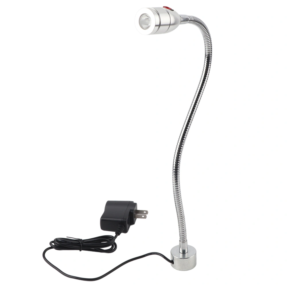 3W LED Flexible Gooseneck Lamp Work Desk Light for Machine Tools Workbench 110V‑220V US Plug