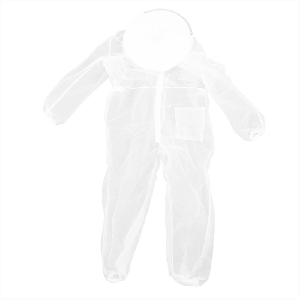 Anti Bee Biting Transparent One Piece Nylon Mesh Beekeeping Suit Bee Clothing Clothes Supplies(L )