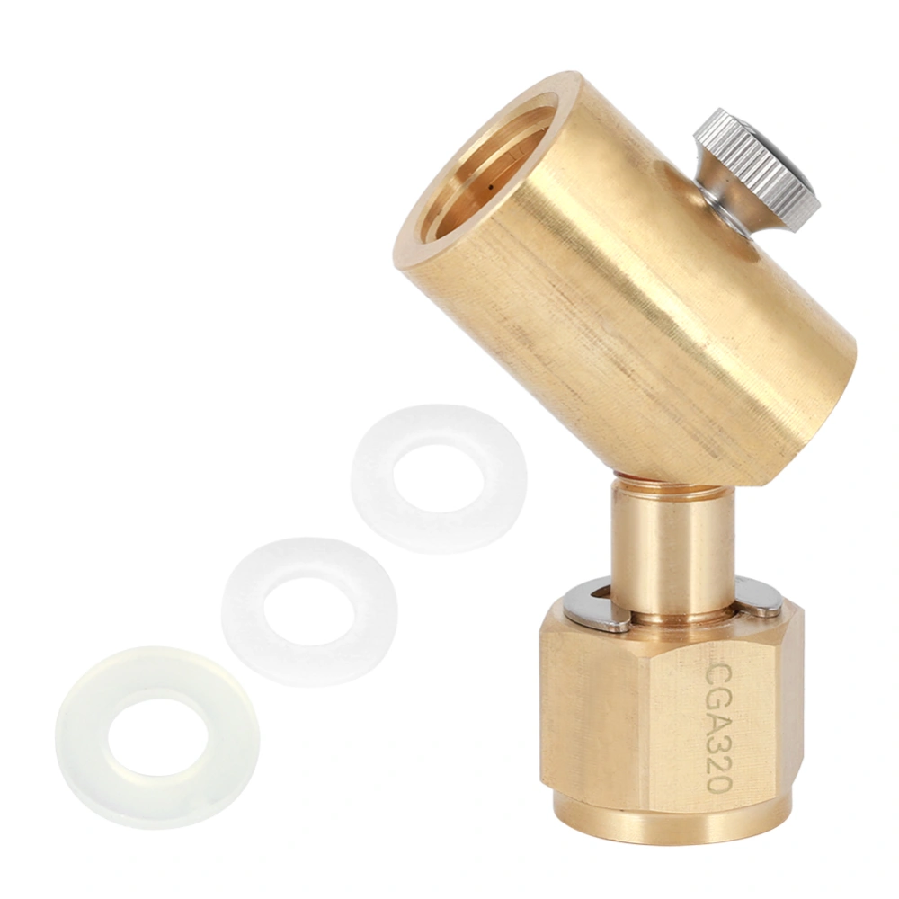 CGA320 Elbow CO2 Soda Filling Refill Adapter with Release Valve for SodaStream / Soda Club