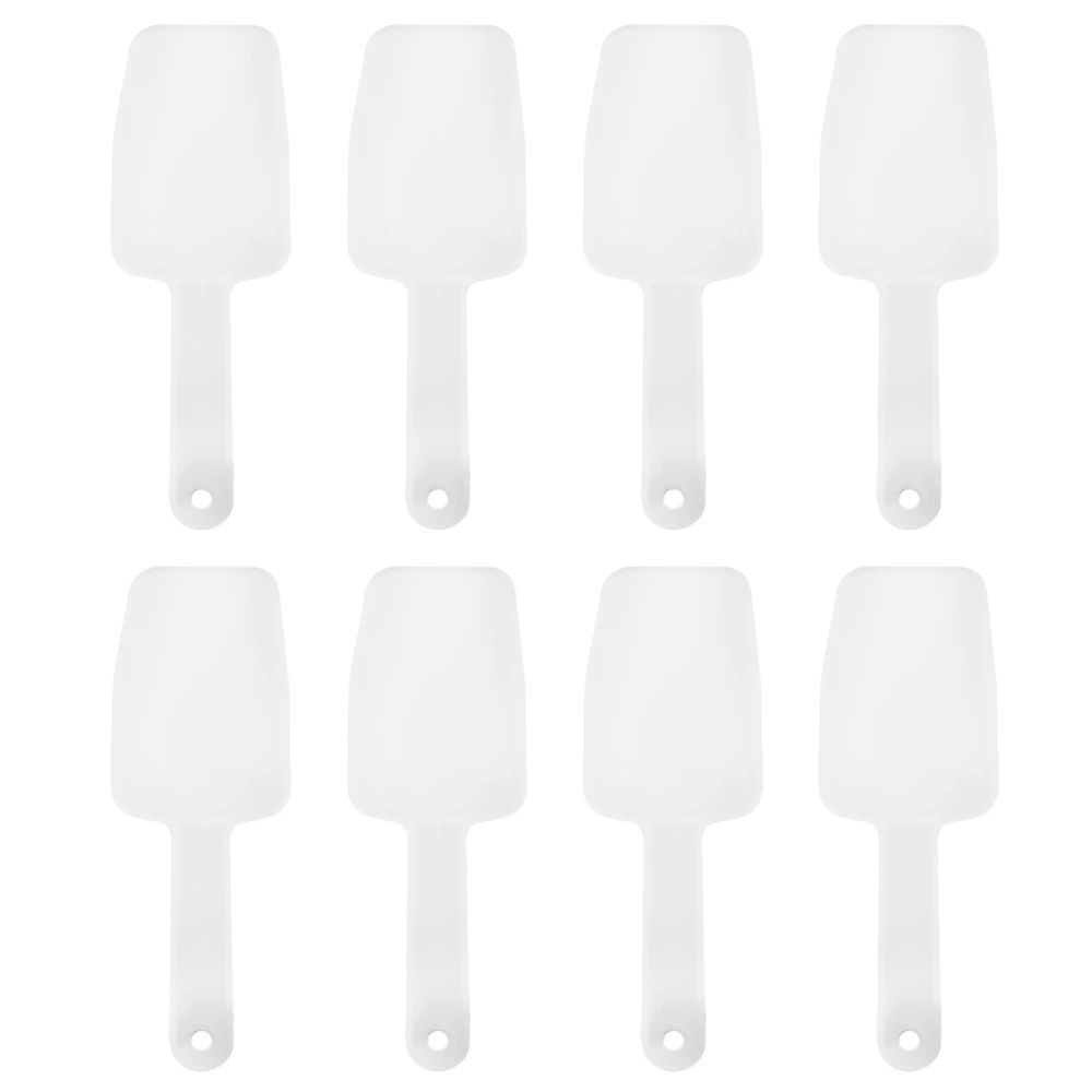 8Pcs Mini PP Plastic Scoop Ice Scraper Shovel for Food Nut Flour Dessert Home Kitchen Use