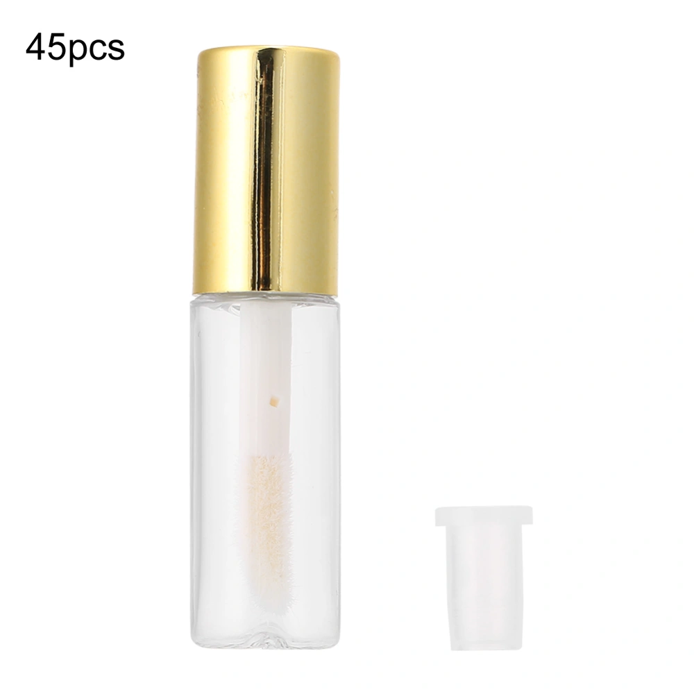 45pcs 1.2ml Mini Refillable Empty Lip Gloss Tubes Lipstick Bottle Container Dispenser Gold