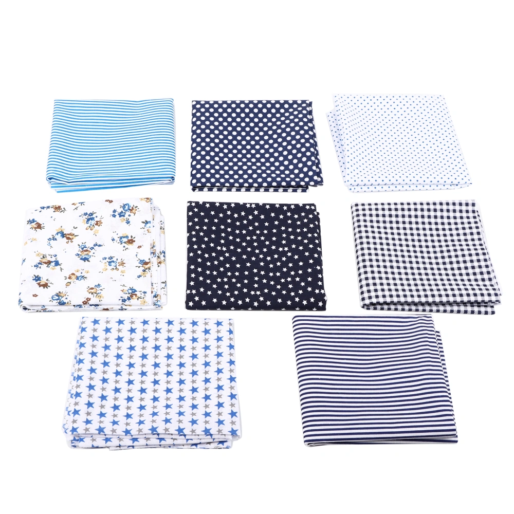 50x50cm 8Pcs Distinctive Printed Pattern Cotton Cloth Fabric DIY Sewing Craft Project Material