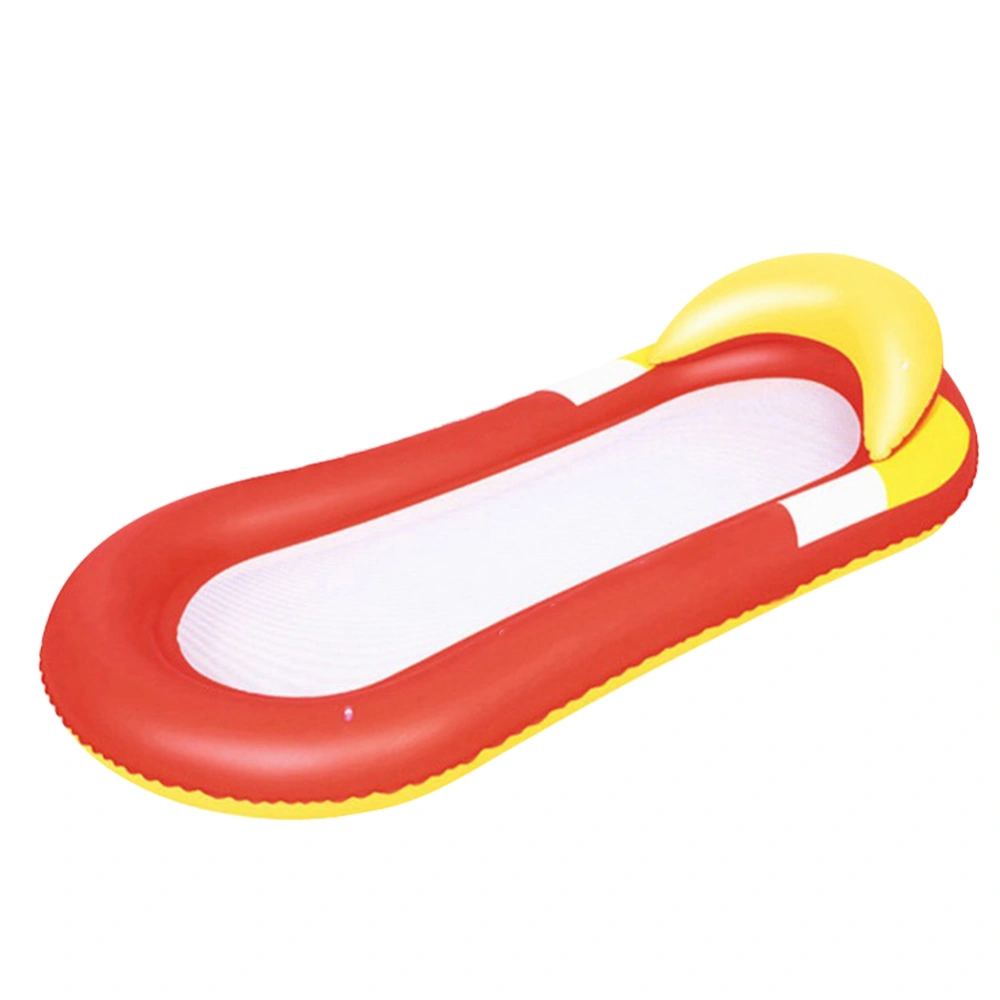 Swimming Pool Single Inflatable Floating Raft Lounge Floating Chair Water Toy for Men WomenRed