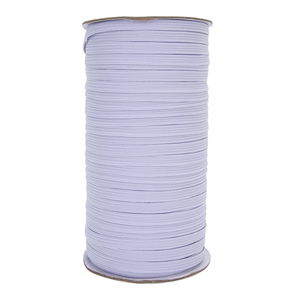 0.6cm 90m/Roll Flat Elastic Cords Stretchy Threads Cable Strings for DIY Cloth CraftWhite