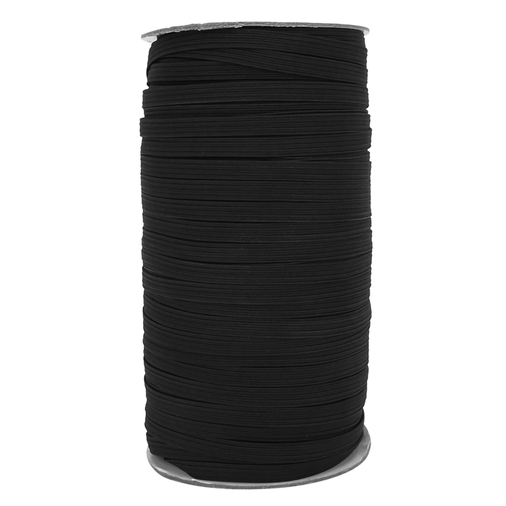 0.6cm 90m/Roll Flat Elastic Cords Stretchy Threads Cable Strings for DIY Cloth CraftBlack