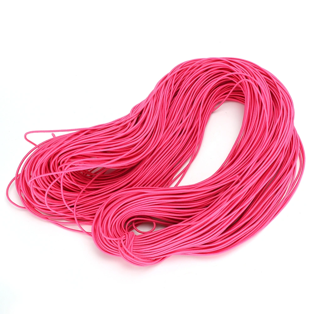 1.5mm 100m Elastic Stretch Round Beading Cord String Rope for DIY Jewelry MakingDeep Pink