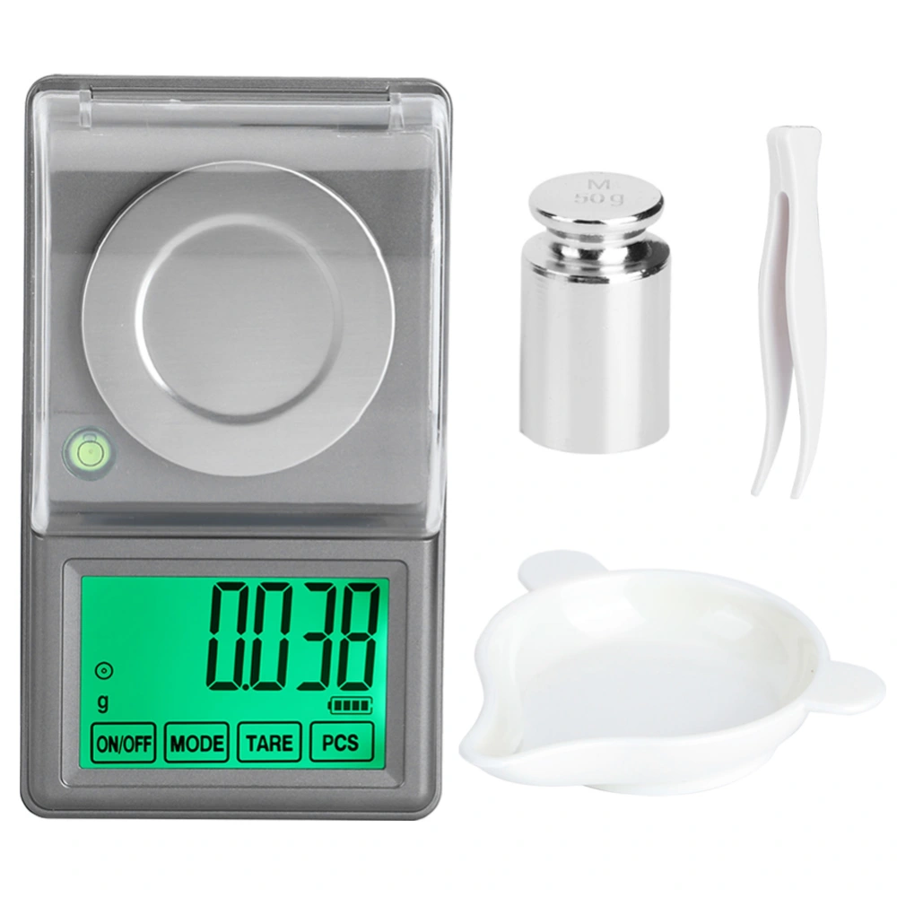 50g/0.001g High Precision Mini Digital Jewelry Scale Portable Electronic Milligram Scale Balance Weighter