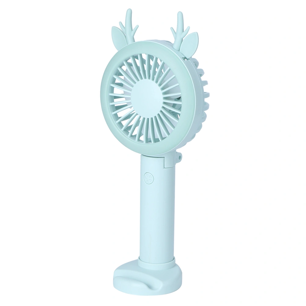 Handheld Folding Fan Mini Table Fan USB Charging for Travel Office RoomGreen