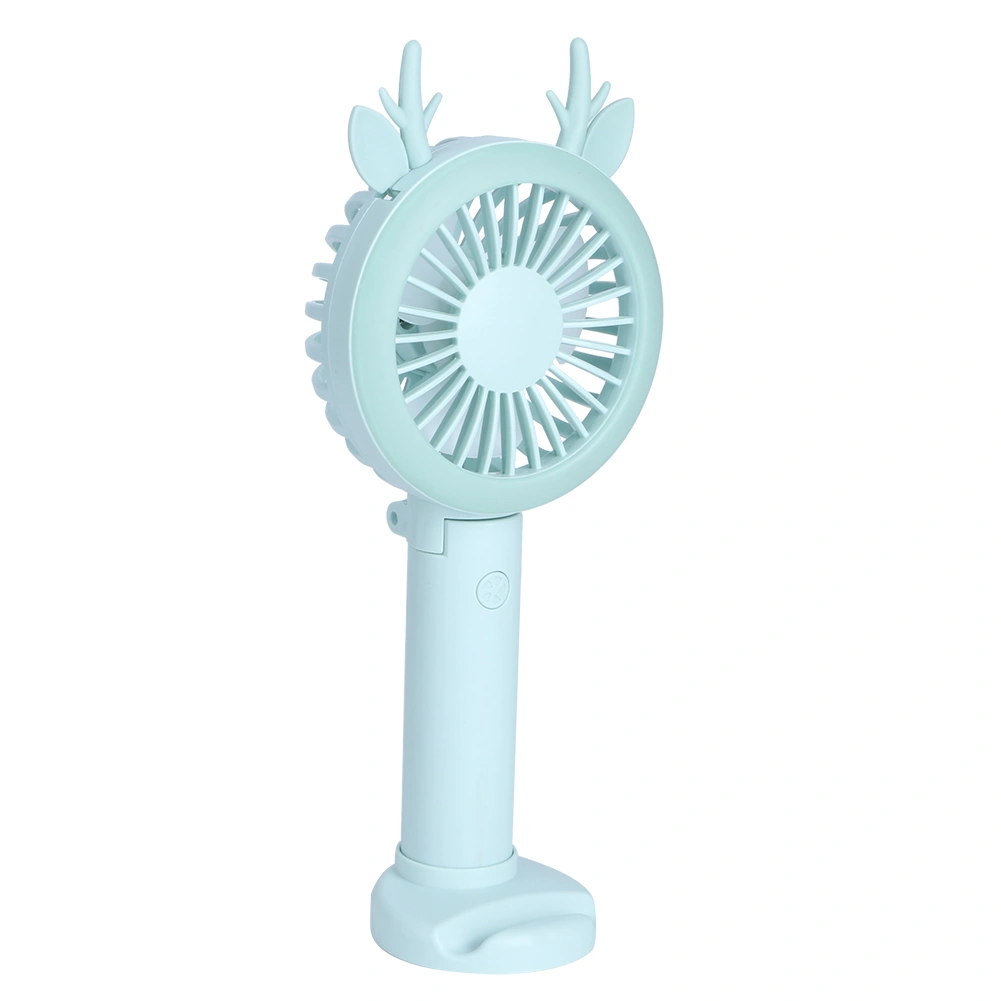 Handheld Folding Fan Mini Table Fan USB Charging for Travel Office RoomGreen