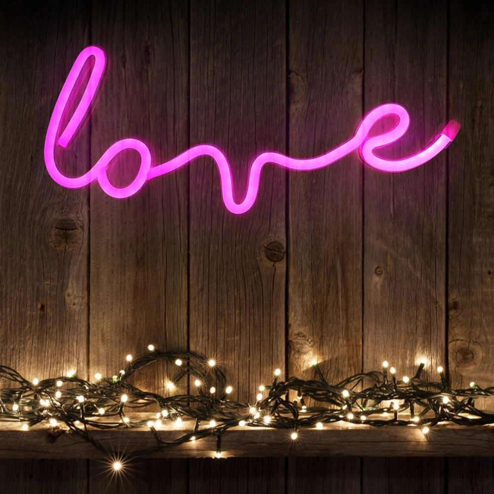 Stylish Unique English Letter Shape LED Light Wall Decoration for Wedding Home Party