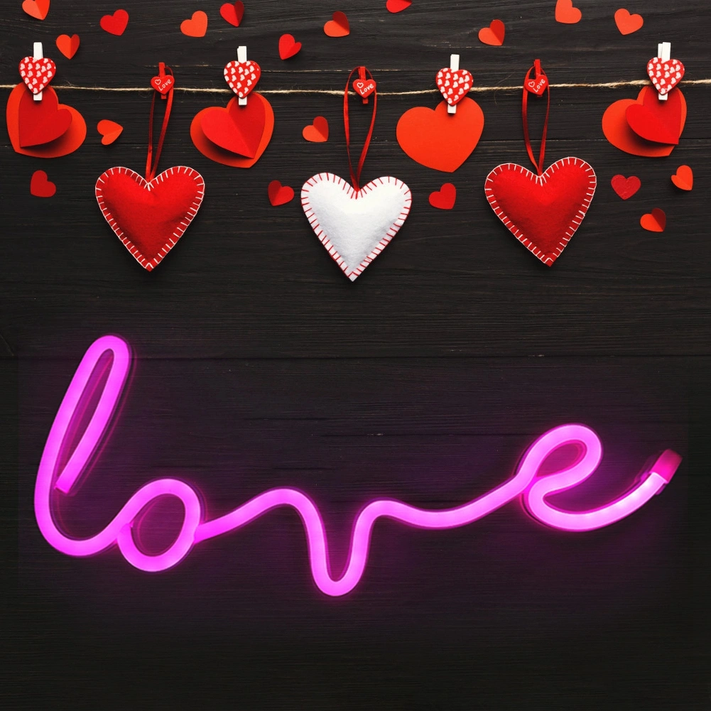 Stylish Unique English Letter Shape LED Light Wall Decoration for Wedding Home Party