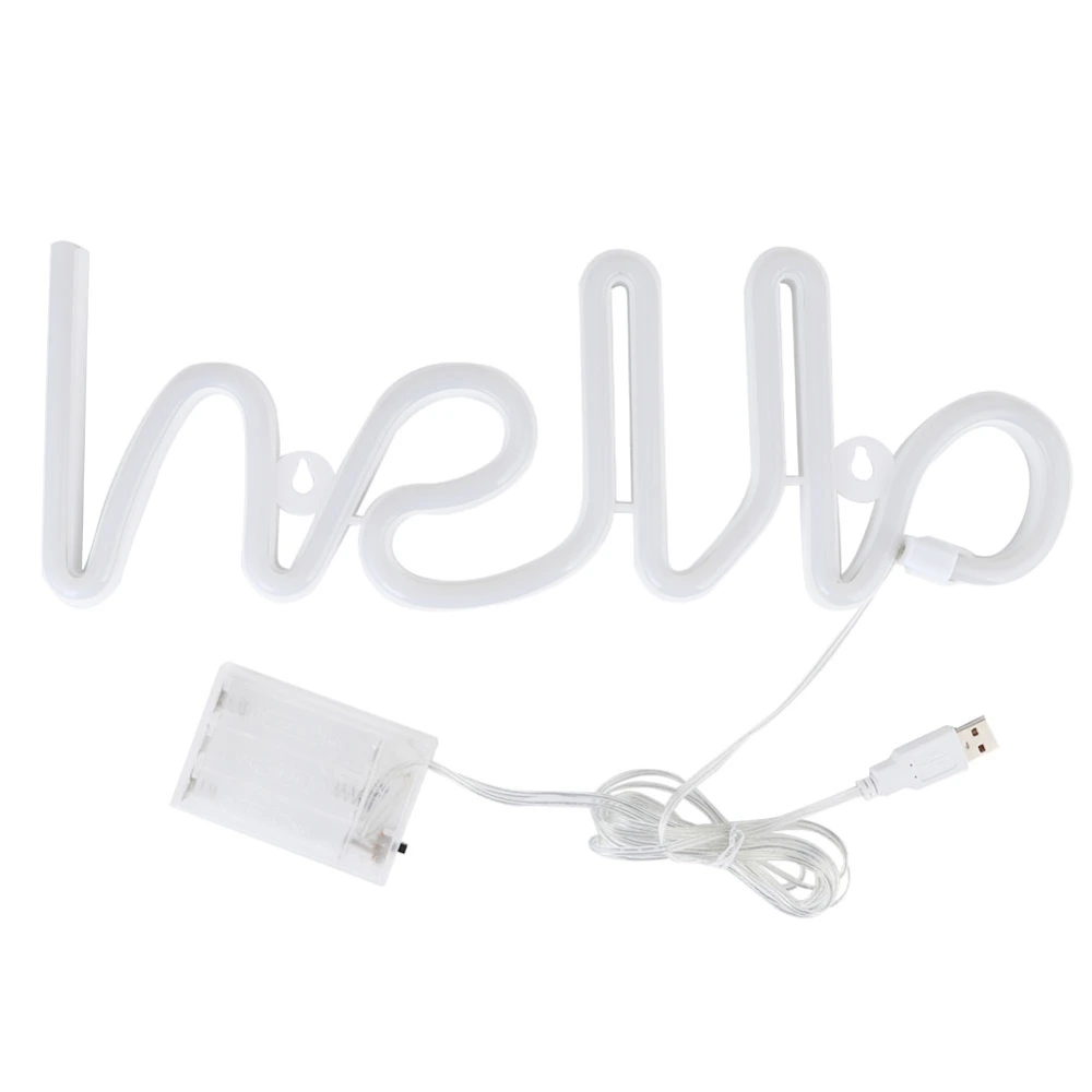 Unique Hello English Letter Shape LED Light Decorative Light for Proposal Birthday Party Home