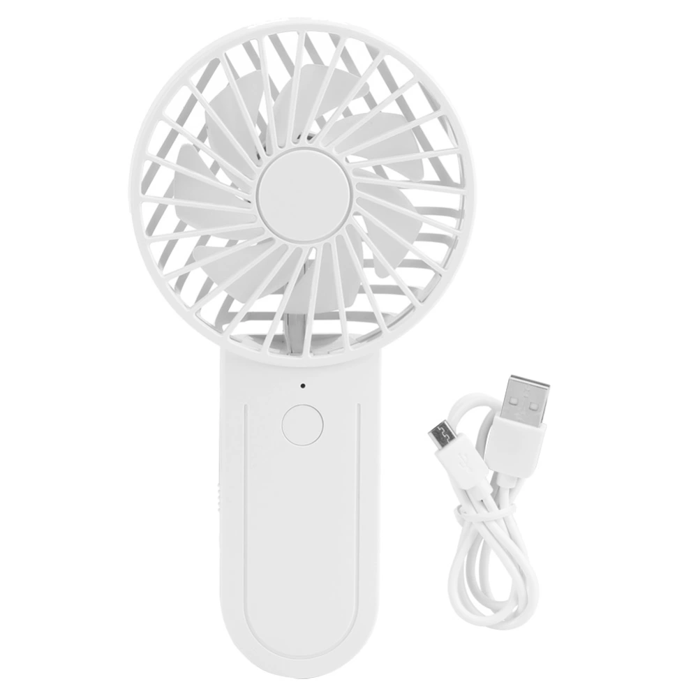 Mini Handheld Fan Telescopic Hook Fan USB Charging for Travel Office RoomWhite