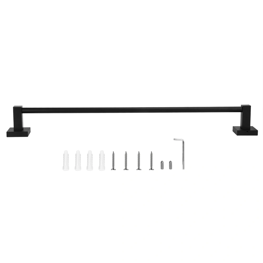 Household Black Wall Hanging Space Aluminum Towel Storage Rack Shelf Hanger Bathroom Accessory