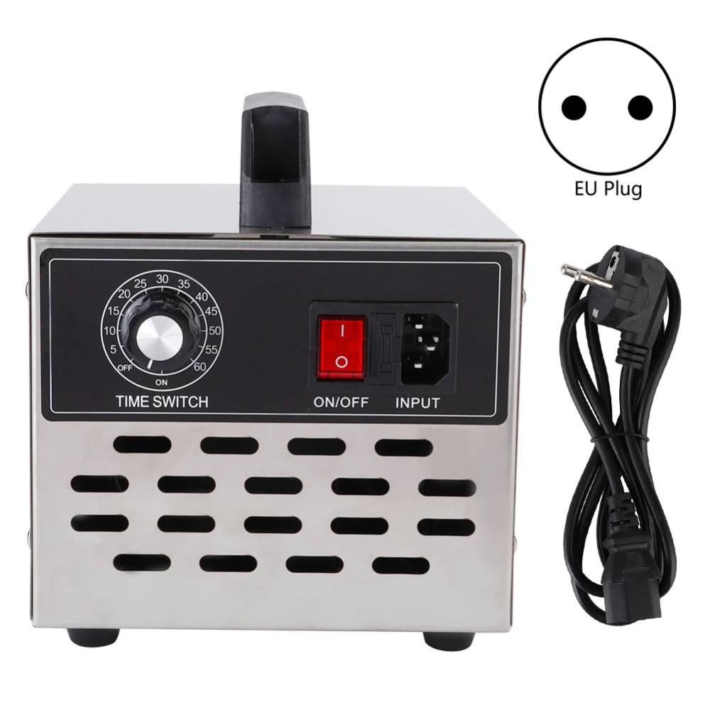 20g Timing Switch Stainless Steel Household Ozone Generator Machine Air Purifier OzonizerEU Plug 220V