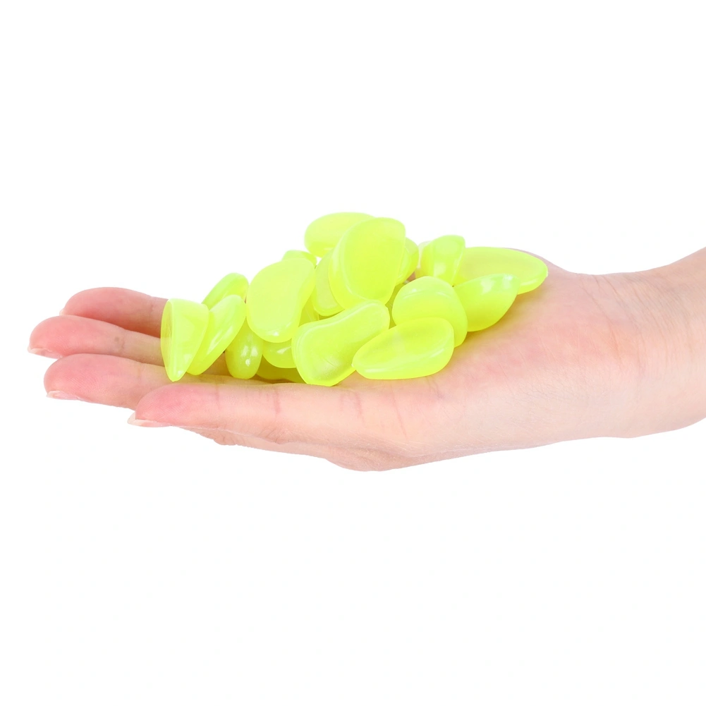 100Pcs Luminous Stone Fluorescent Decor Garden Yard Indoor Aquarium Landscape DecorationGreen