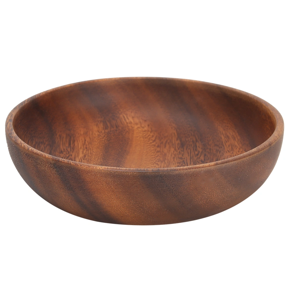 Wooden Snack Dish Fruit Food Salad Soup Bowl for Home Coffee Shop Use17.5x4cm