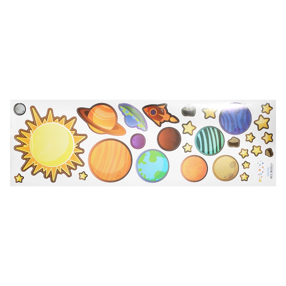 Removable Solar System Planet Pattern Wall Art Stickers DIY Wall Decal Home Decor