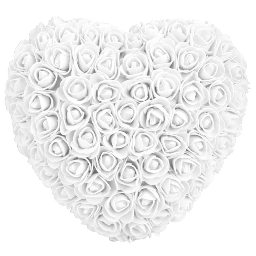 Distinctive Heart Shape Artificial Rose Flower Simulation Flower for Valentine's Day BirthdayWhite