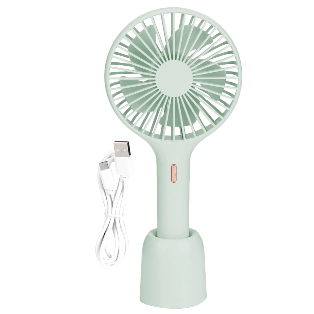 Mini Desktop Portable Electric Fan Handheld USB Rechargeable Cooling Fans for TravelingGreen