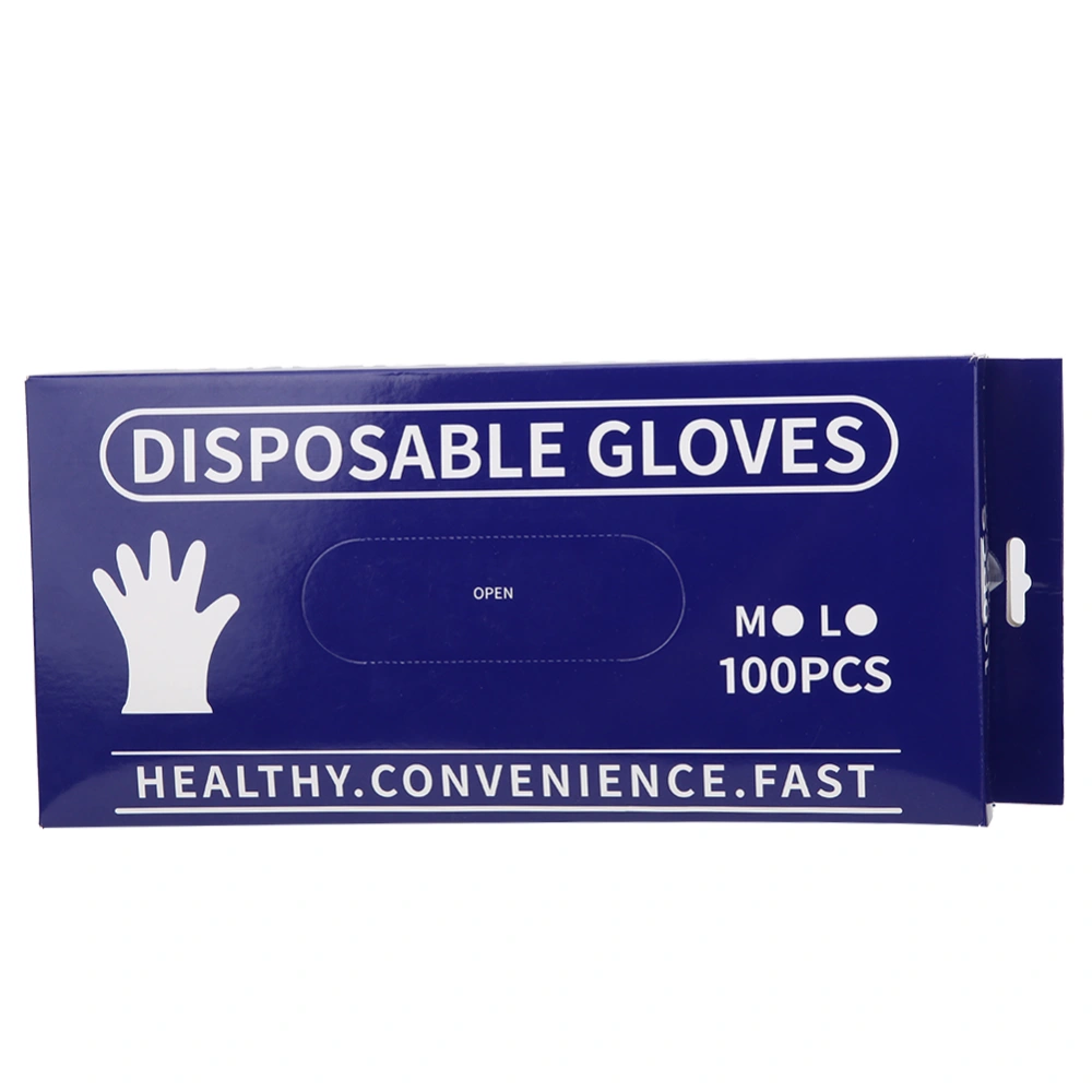 100pcs / box Disposable Gloves CPE Food Grade Transparent Gloves for Kitchen