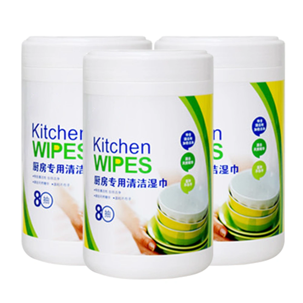 3 Bags 80 Extract Disposable Cleansing Wet Tissue Soft Safe Tissue Household Cleaning Tool