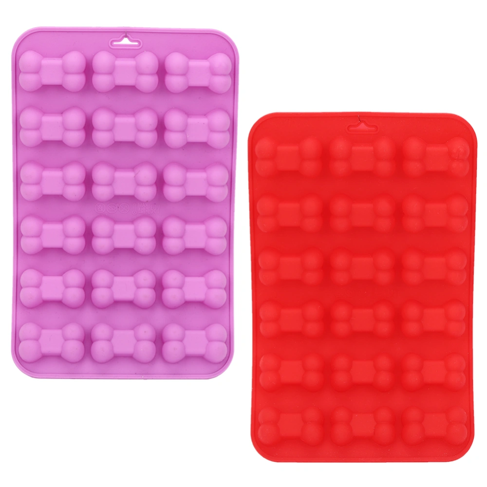 2PCS Bone Shaped Silicone 18 Hole Ice Lattice Mold Chocolate Cake Molding Making DIY Baking Tools