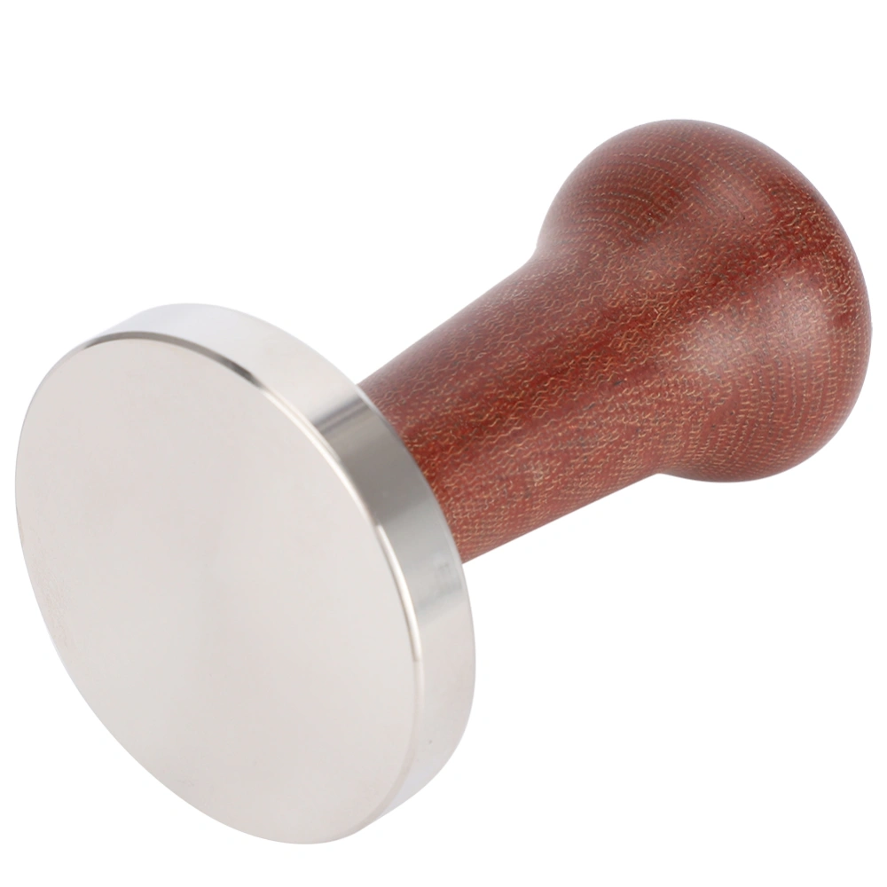 58mm Stainless Steel Wood Handle Coffee Tamper Coffee Powder Pressing Tamping Tool for Home Use