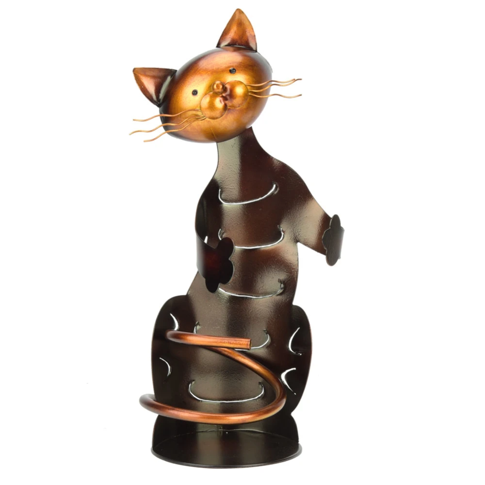 Innovative Cat Hugging Shape Red Wine Rack Holder Single Bottle Wine Stand Table Ornament