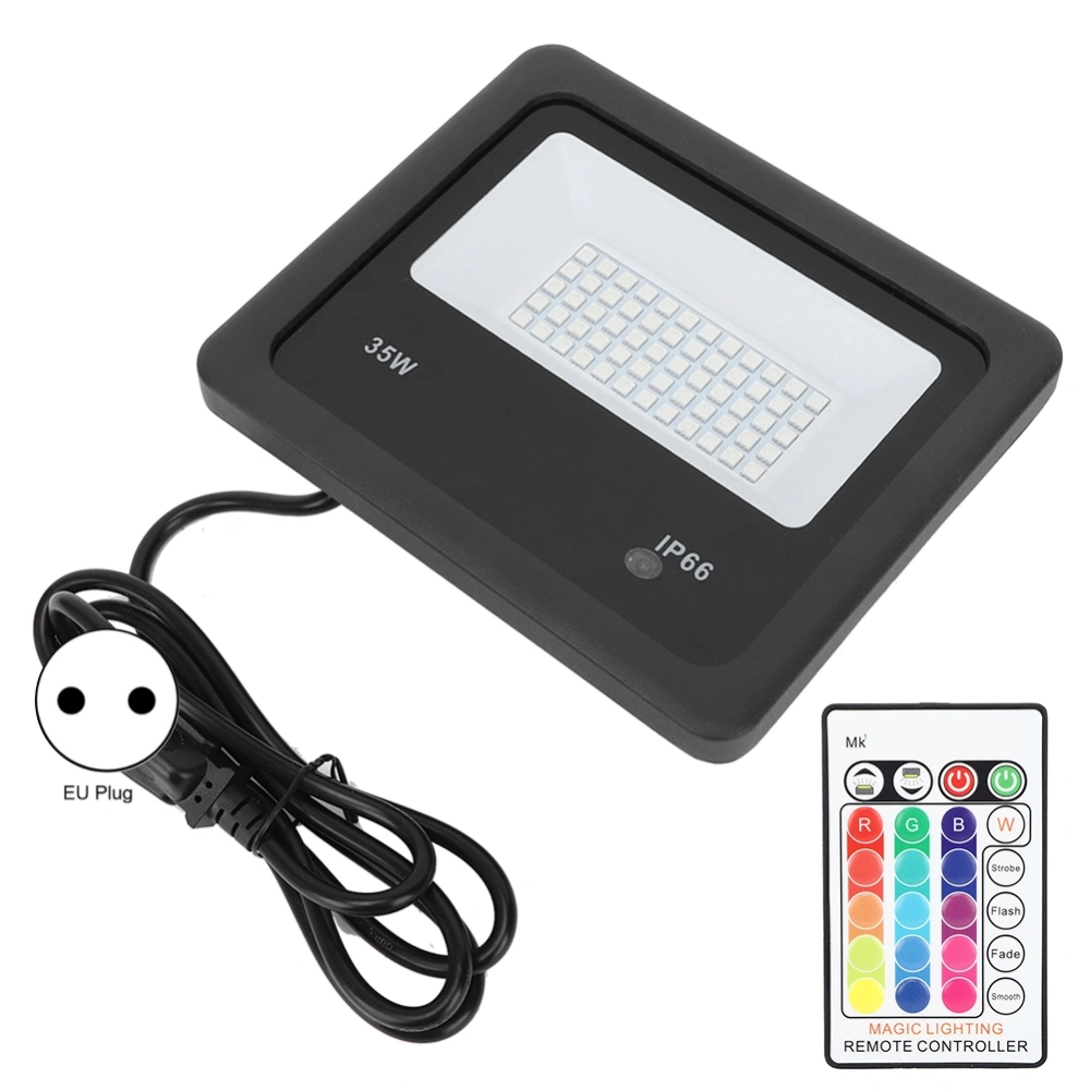 LED Colorful RGB Remote Control Floodlight Projection Light 35W for Courtyard Lane AC85-265VEU