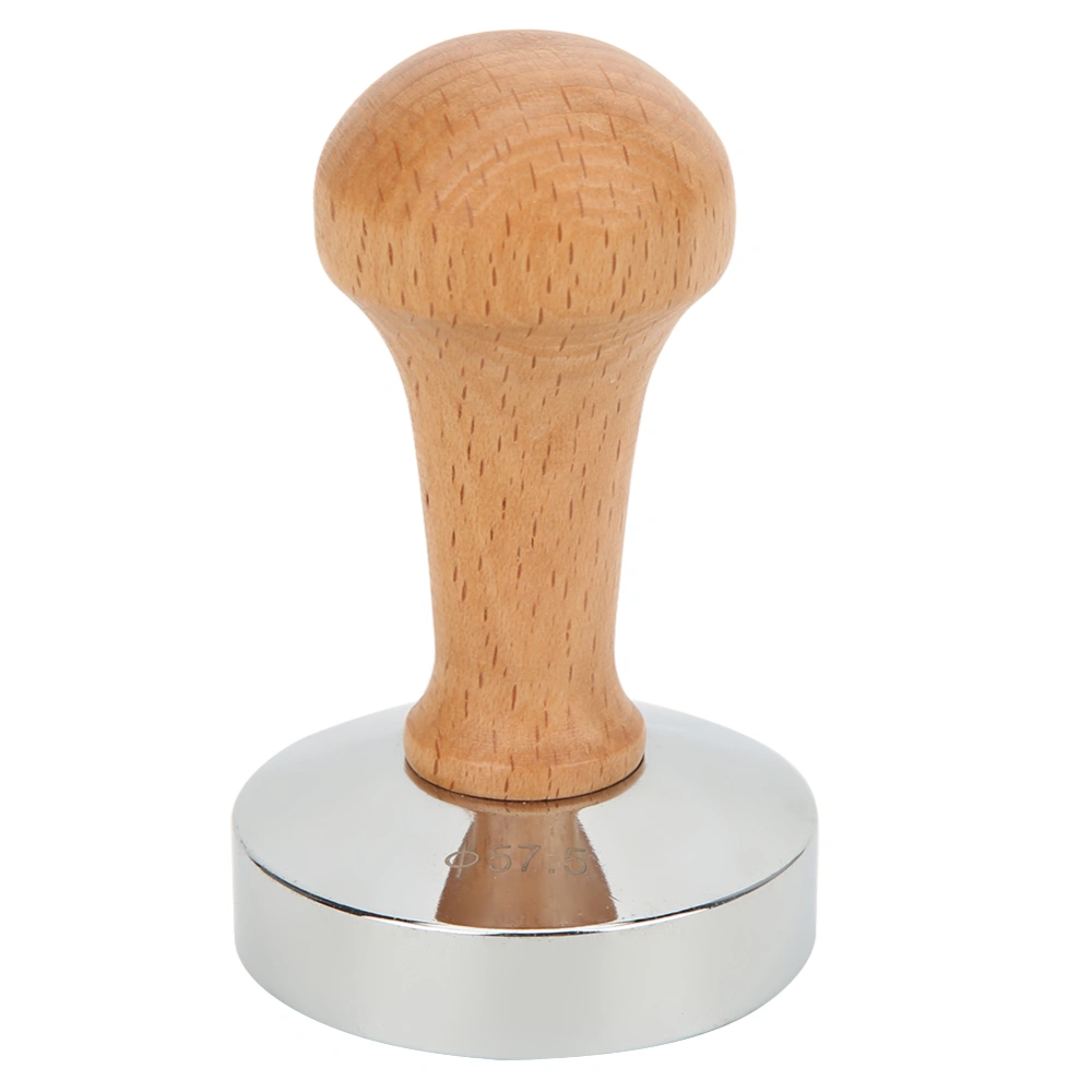 57.5mm Stainless Steel Base Coffee Powder Tamper with Wooden Handle Coffee Machine Accessories