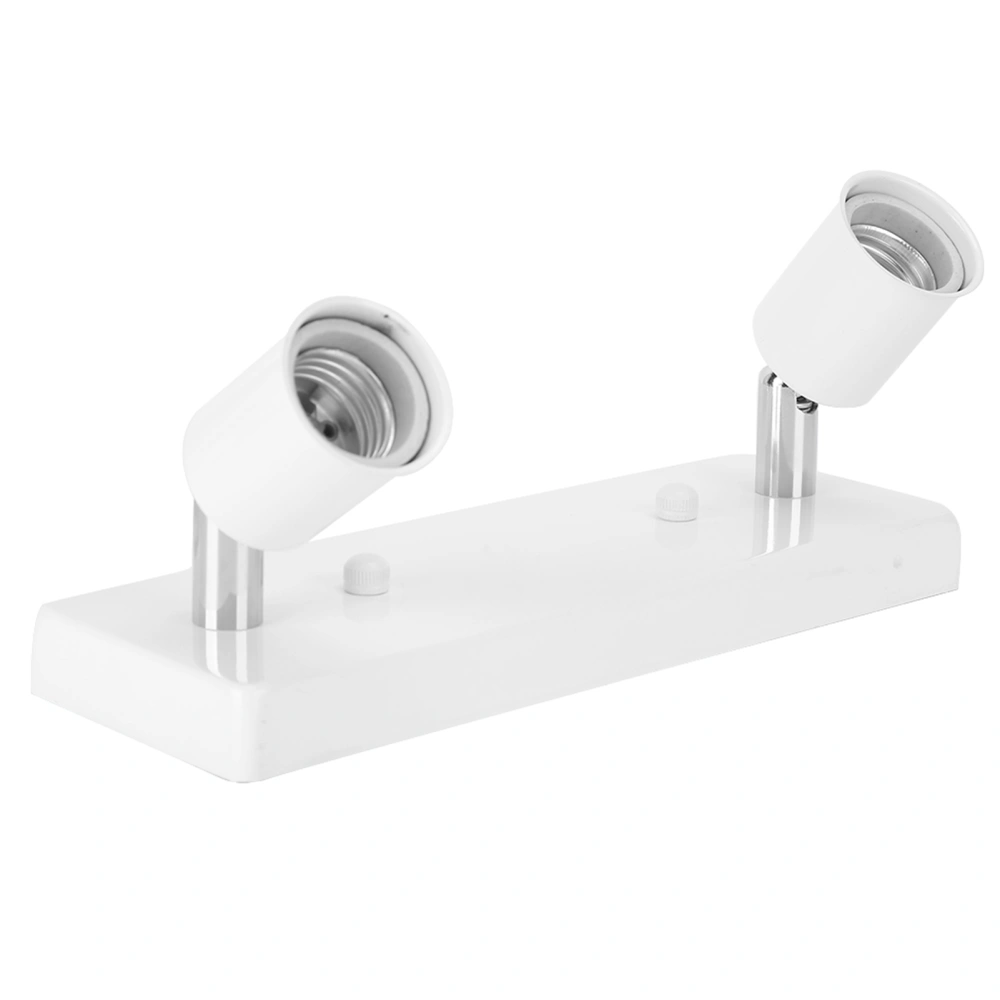 Elegant E27 Lamp Holder with Rectangular Turning Base DIY Accessories for Ceiling Wall LampWhite