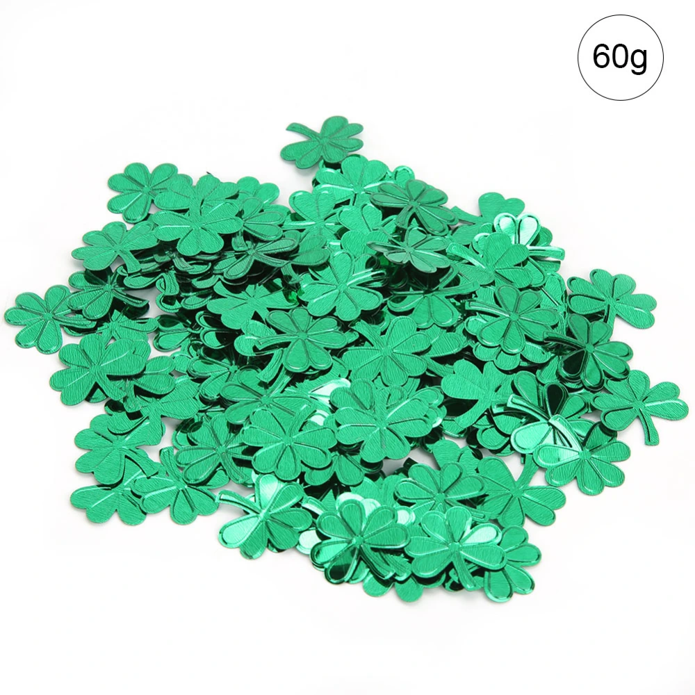 60g/Bag Beautiful Unique Party Table Confetti for Saint Patrick's Day Party Balloon DecorationGreen 4 Leaves Grass