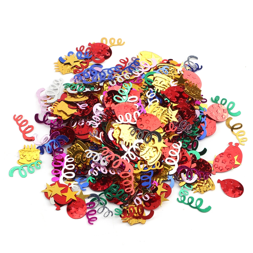 60g/Bag Birthday Wedding Party Balloon Colorful Sequin Confetti Decor Party Ornament SuppliesBalloon Ribbon Cake Mixed