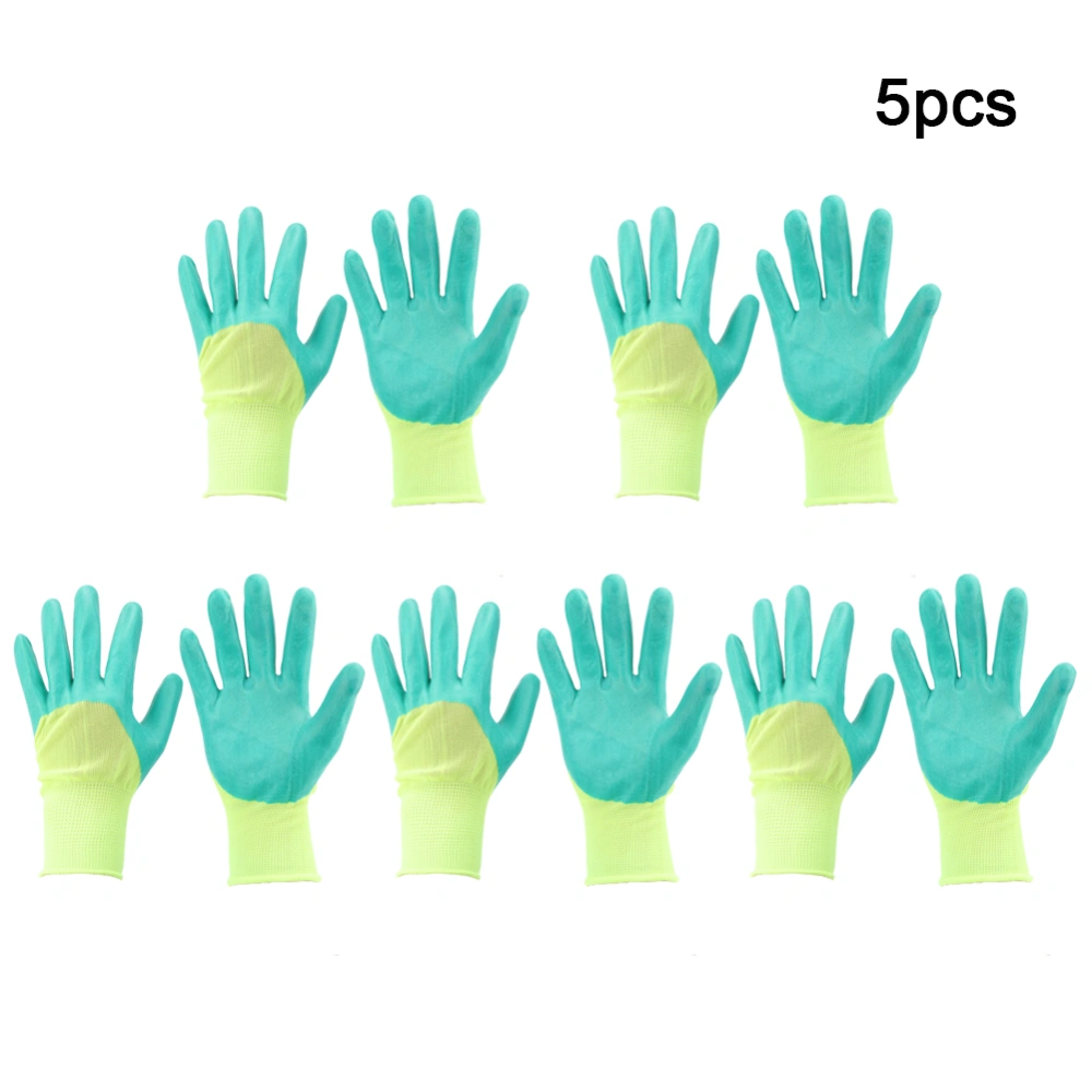 5 Pairs Wear Resistant Breathable Gloves Non-Slip Work Gloves for Home Gardening Factory Use