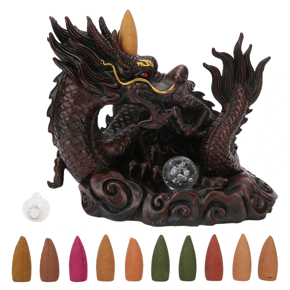 Distinctive Dragon Shape Backflow Incense Burner Holder Ornamental Home Ornament Decor