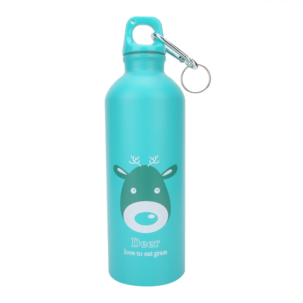 Cute Cartoon Animal Pattern Stainless Steel Sport Bottle Water Cup for Children Outdoor UseGreen