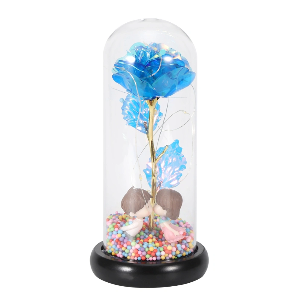 Innovative Romantic Rose Lamp Decor LED Flower Light Gift for Wedding Birthday Valentine's DayBlue