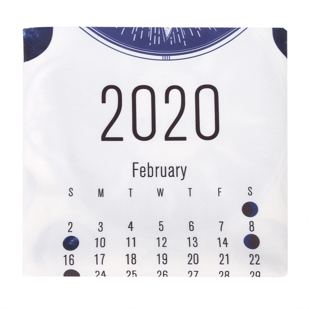 50x70cm Simple Style 2020 Hanging Calendar Cloth Wall Calendar Home Background DecorationMoon Face Cycle Type