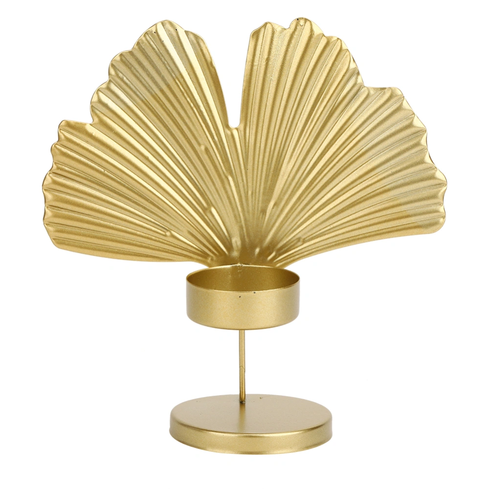 Unique Leaf Shape Candlestick Candle Holder with Gold Base for Home Table Decoration