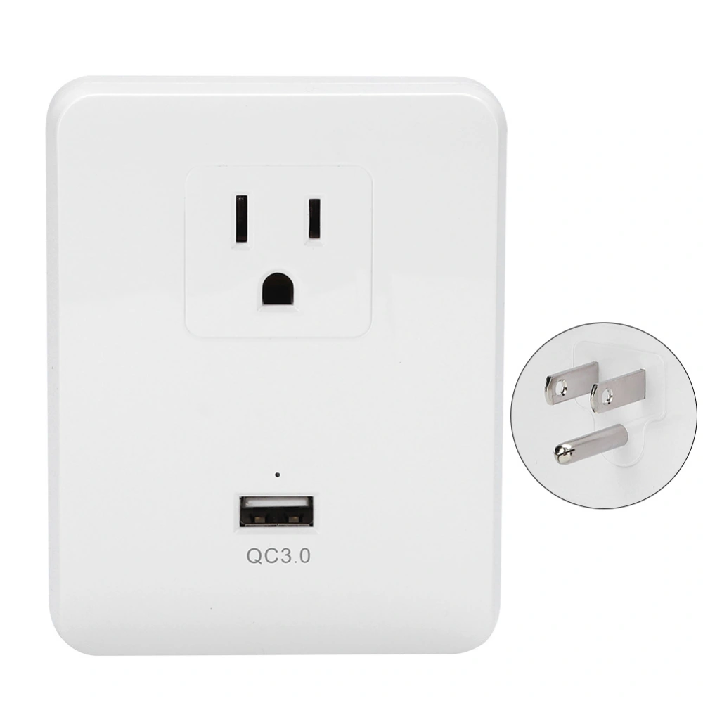 Intelligent Wall Socket Surge Protection Outlet with USB Port for Home US Plug 125V